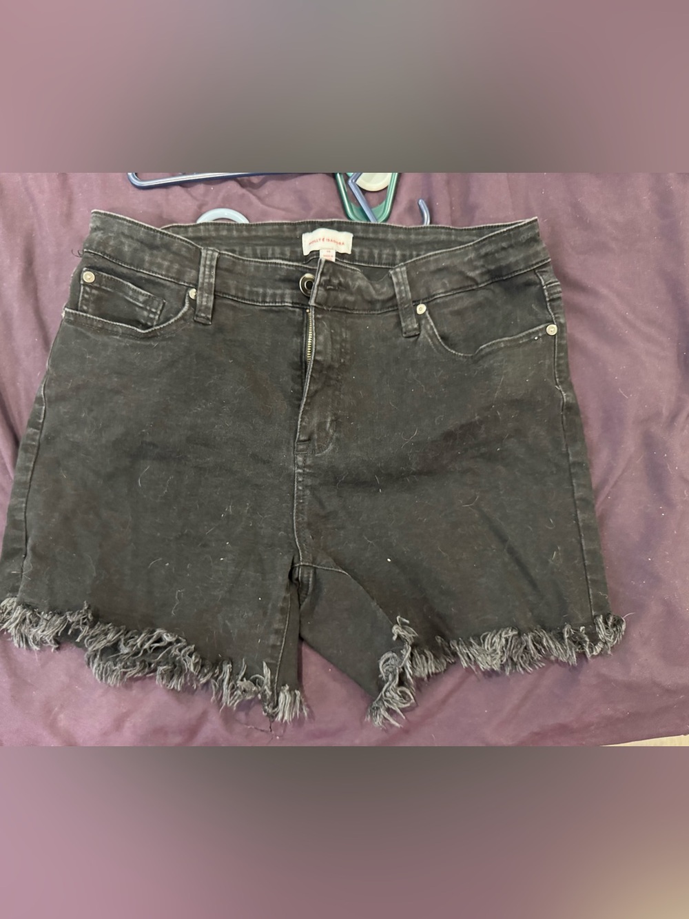 Molly and Isadora cutoff Jean shorts-black size 14